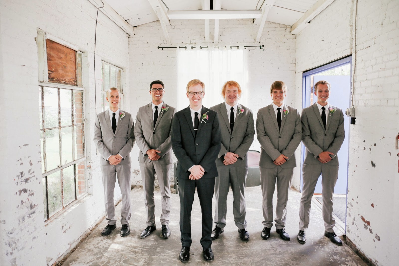 Hickory Street Annex Wedding Groomsmen Photo