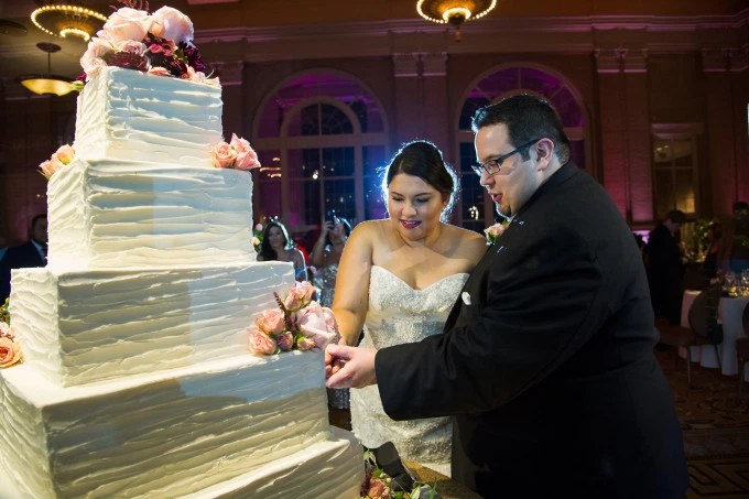 Union Station Dallas Wedding Cake Cutting Photo