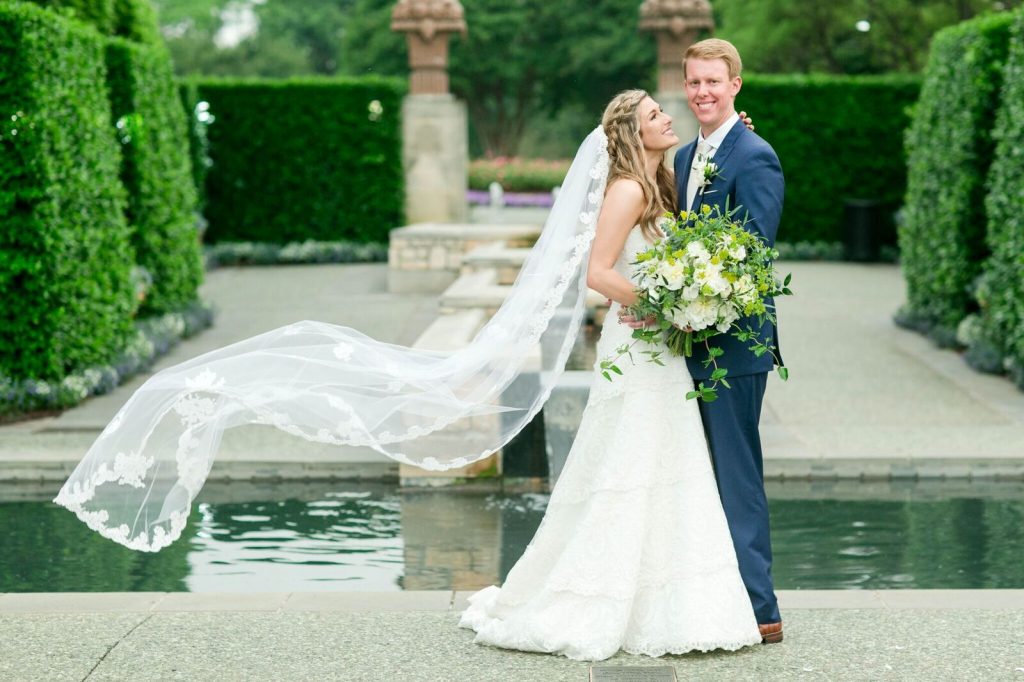 Dallas Arboretum Wedding Bride and Groom Photo