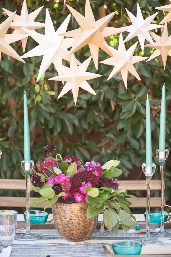 The York Manor Los Angeles Wedding Planner Styled Photoshoot Centerpiece and Stars photo