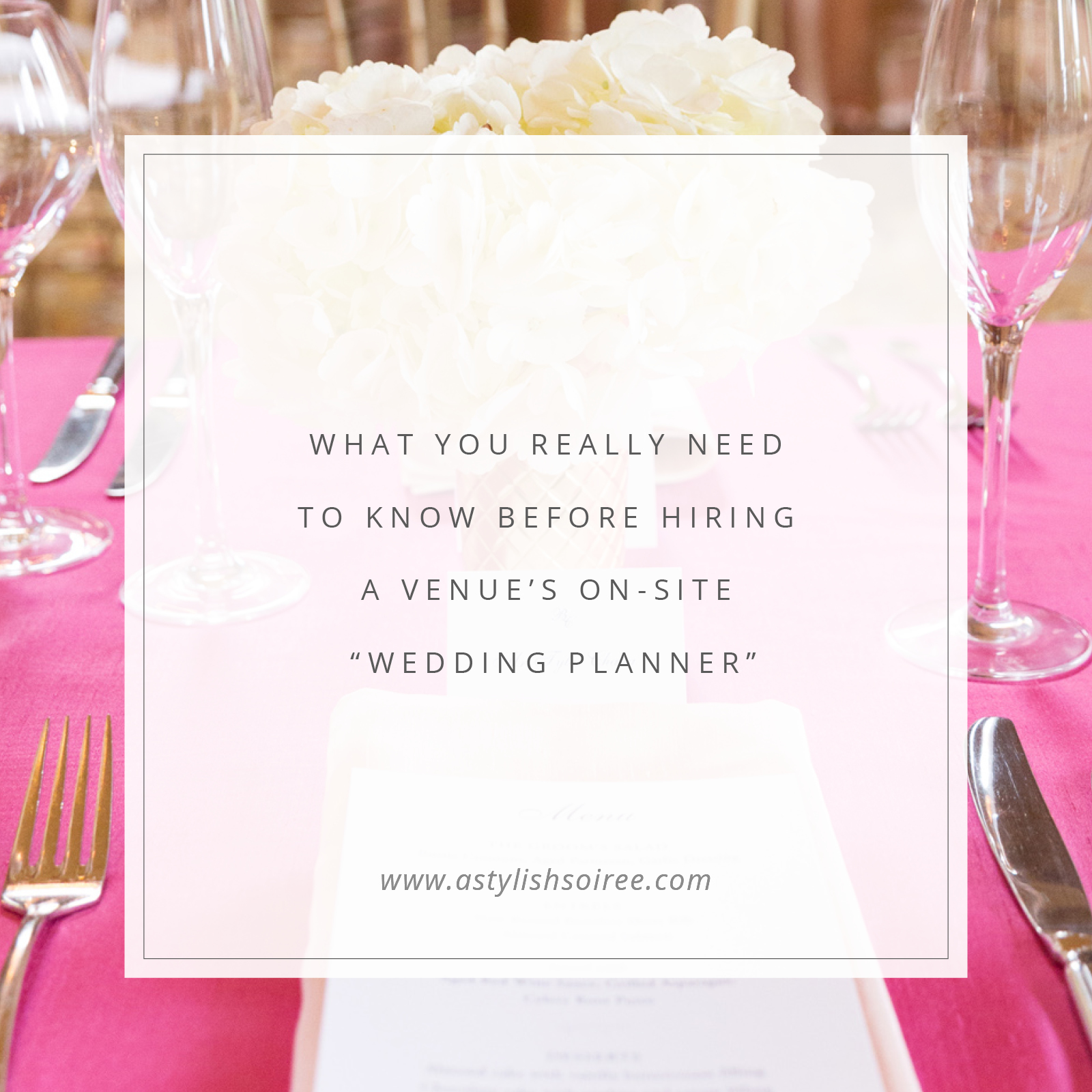Wedding Planner vs Venue Coordinator: What you really need to know before hiring a venue's "On-Site Wedding Planner"