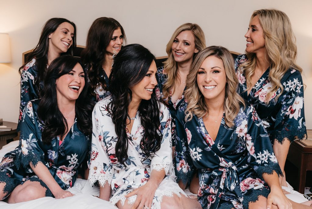 Sophisticated Winter Wedding Bride and Bridesmaids