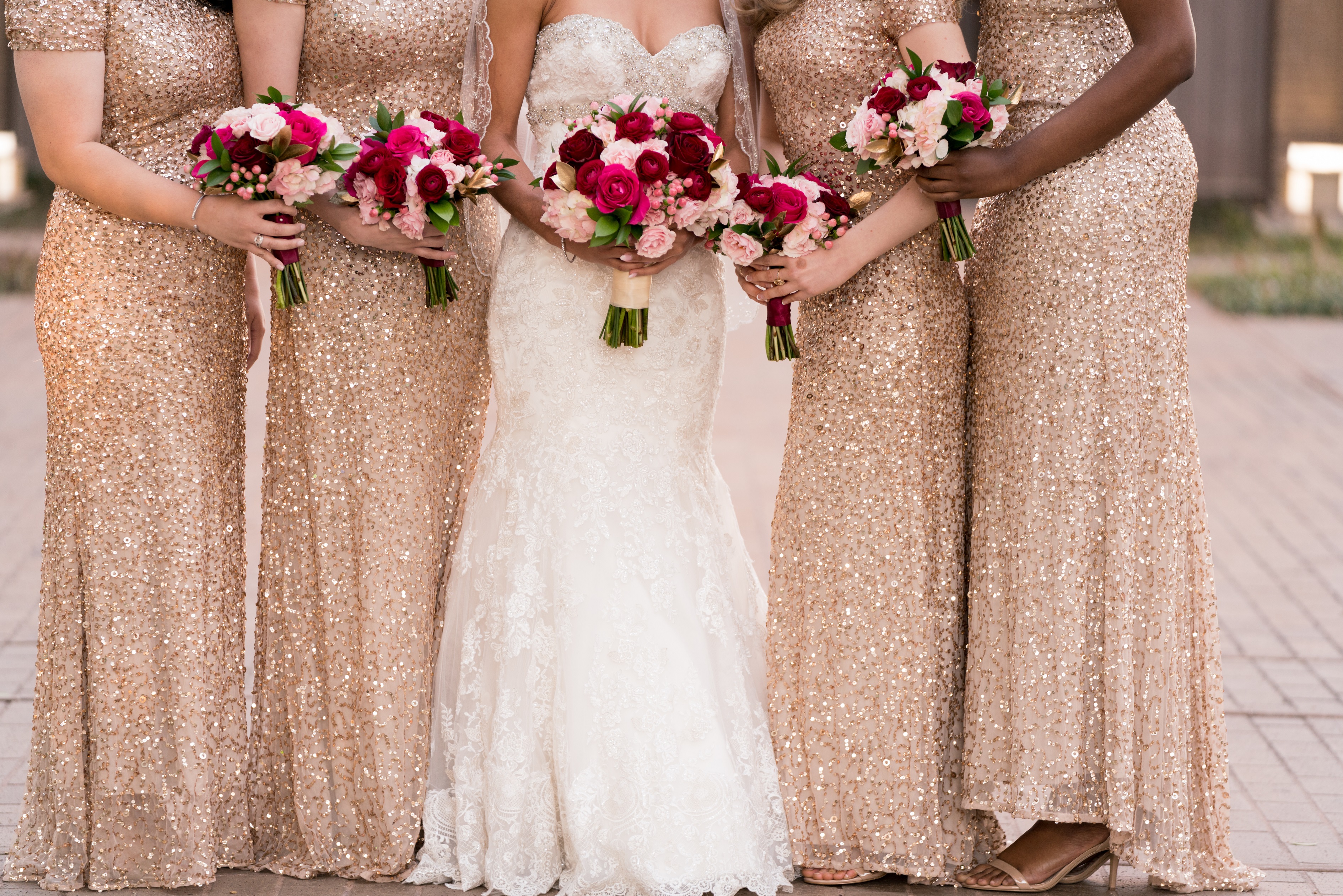Bride and Bridesmaids, Dallas Wedding Florist
