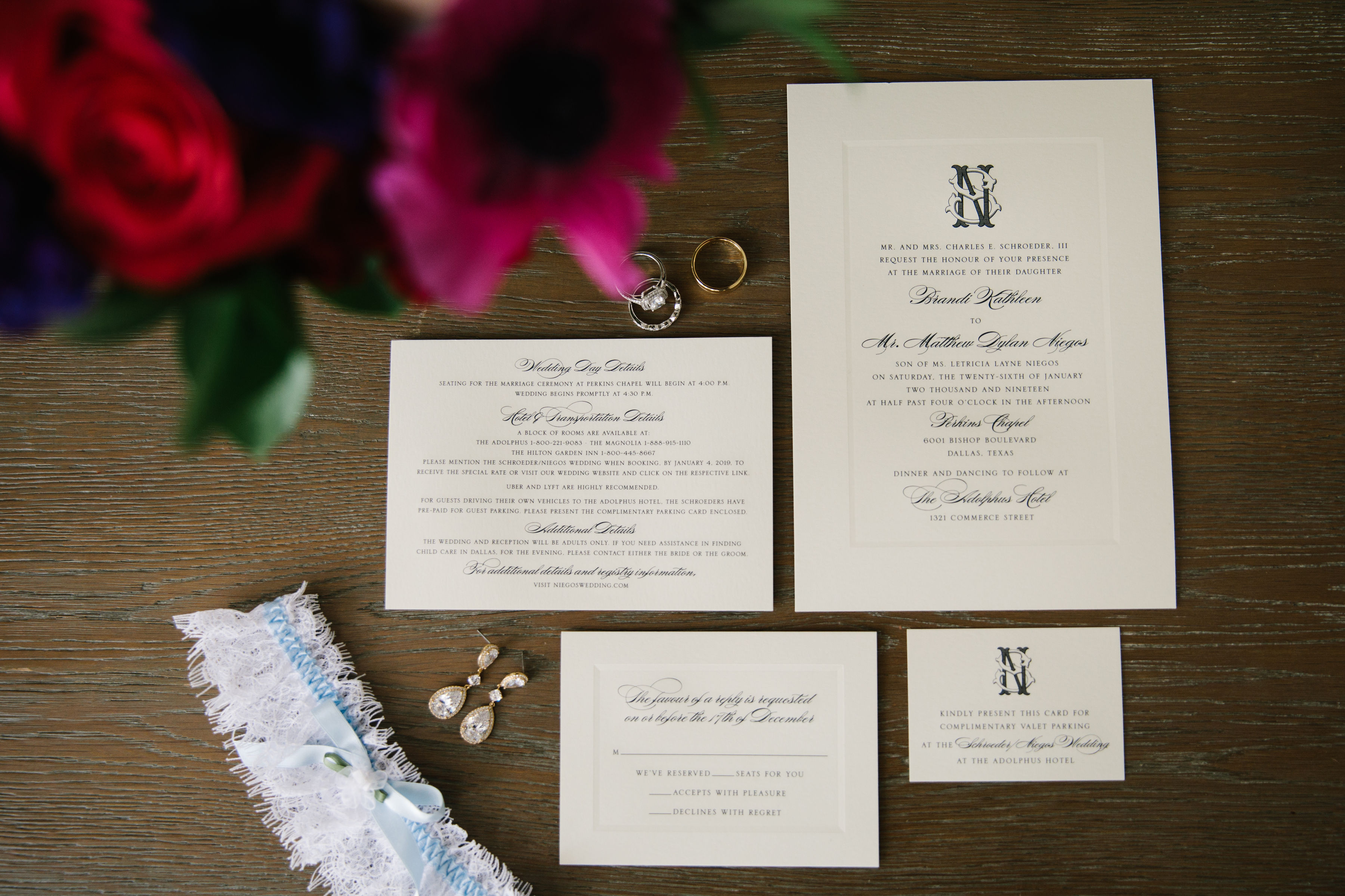 Perkins Chapel Wedding Invitation Detail Photo
