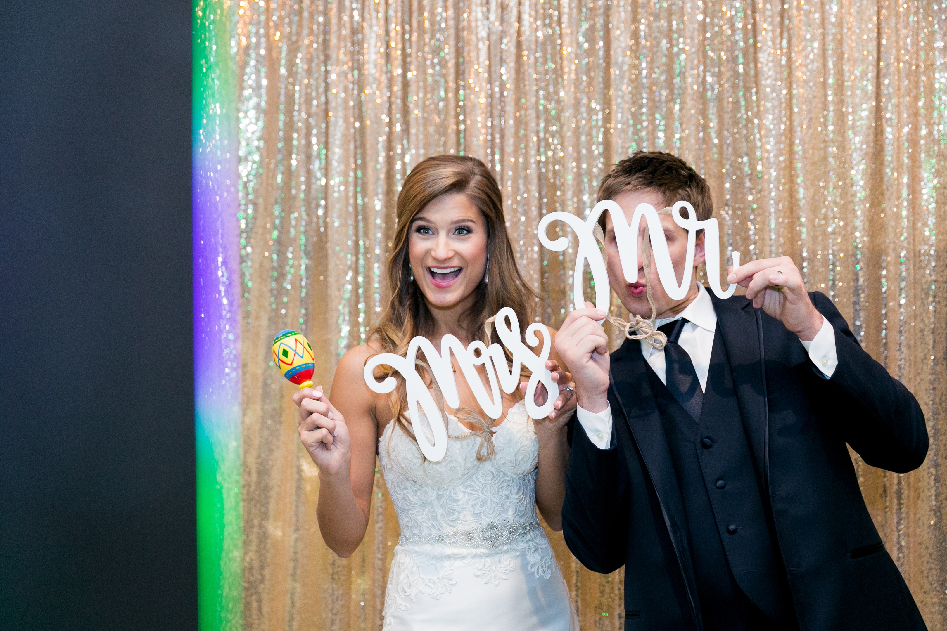 Bride and groom photobooth