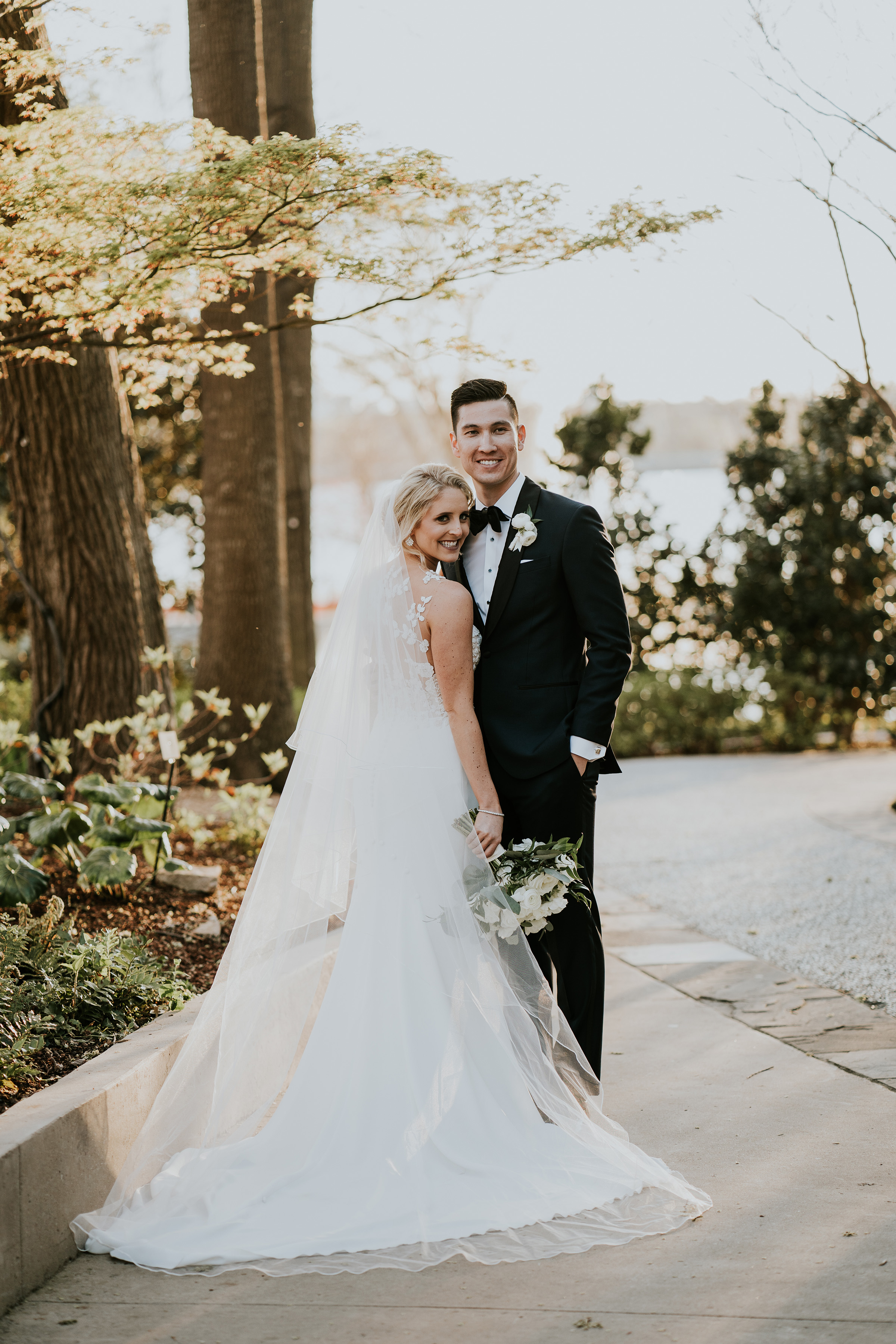 Dallas Arboretum Wedding, Bride and Groom
